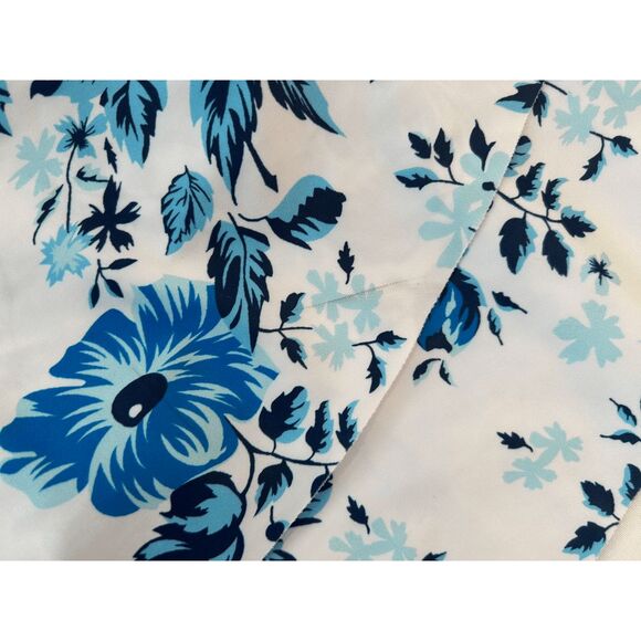 Women's Yoniqui Tankini & Swim Skirt Set, Blue/White, Size Large, Flowers - Picture 4 of 9